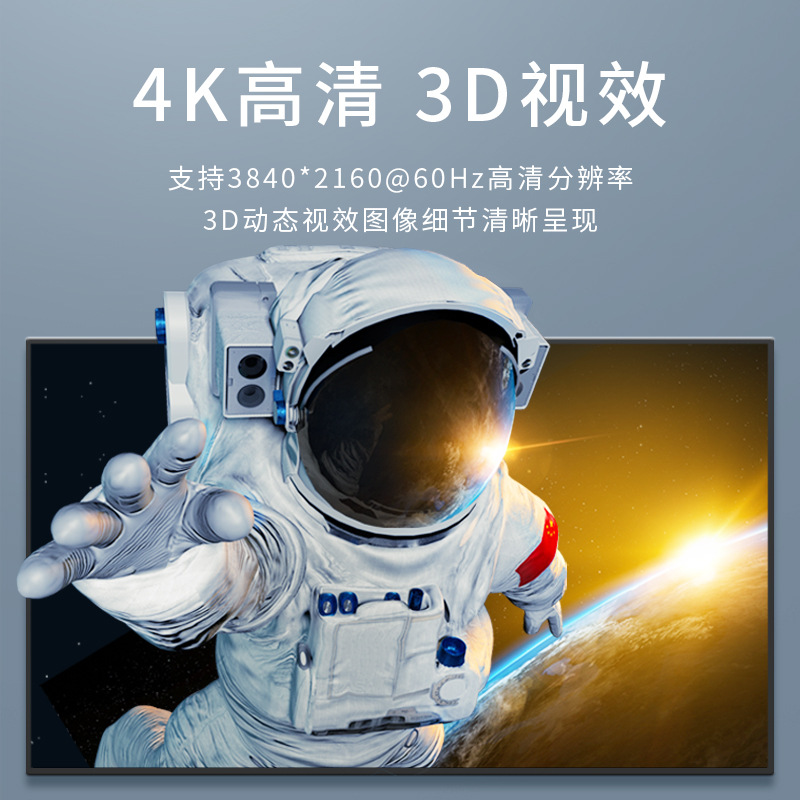 Type-C轉(zhuǎn)HDMI高清線 USB-C/HDMI手機(jī)電腦電視同屏線4K60Hz